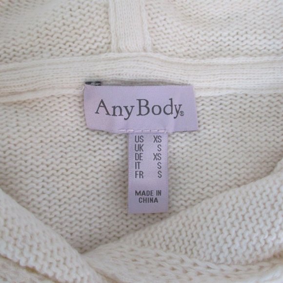 AnyBody Cozy Knit Pullover Hoodie Sweater - Picture 6 of 8